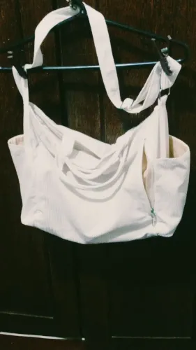 Bolsa mão e ombro veludo bege