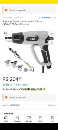 Soprador térmico profissional