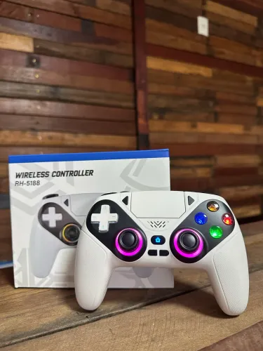 CONTROLE PS5 COM LED RGB ENTREGAMOS COM GARANTIA