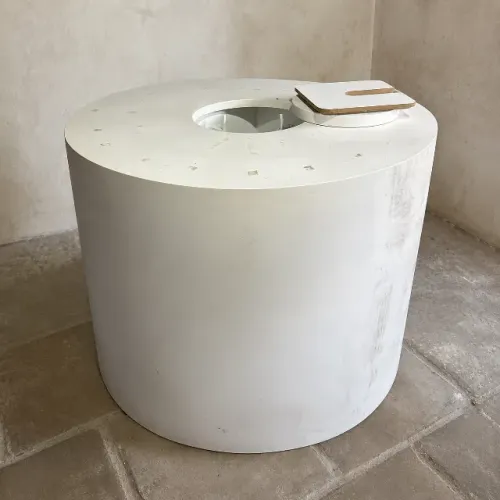 Mesa Ilha Comercial Premium | Policarbonato + MDF