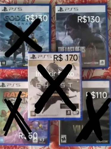 Vendo ou troco jogos PS5 