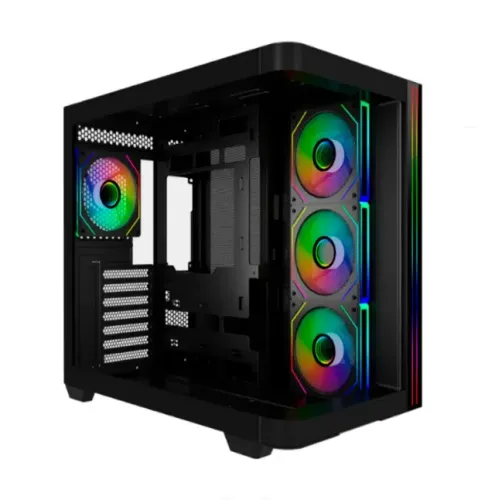 Gabinete Gamer Liketec Madness Pro, Mid Tower, ATX, Lateral e Frontal em Vidro Curvo