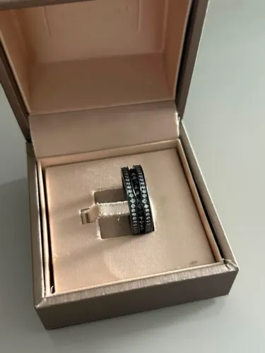 Anel rock ceramica Black 6mm bvlgari