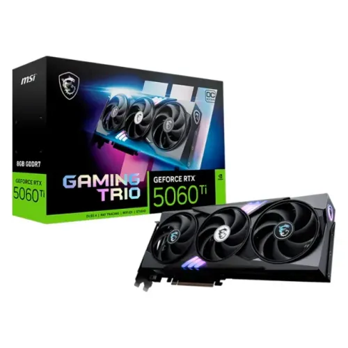 Placa de Vídeo MSI NVIDIA GeForce RTX 5060 Ti Gaming Trio OC 8GB GDDR7