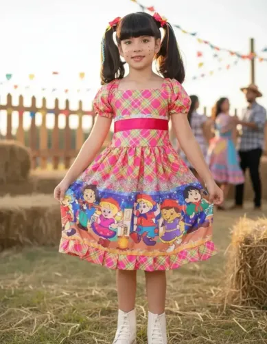Vestido junino infantil