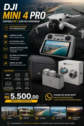 Drone MINI 4 pró combo fly mor