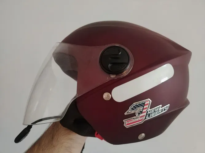 Capacete New Liberty 3, cor bordô, tam 60