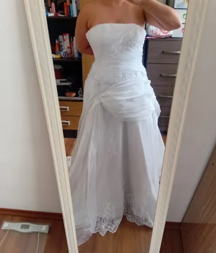 vestido de noiva tomara que caia branco