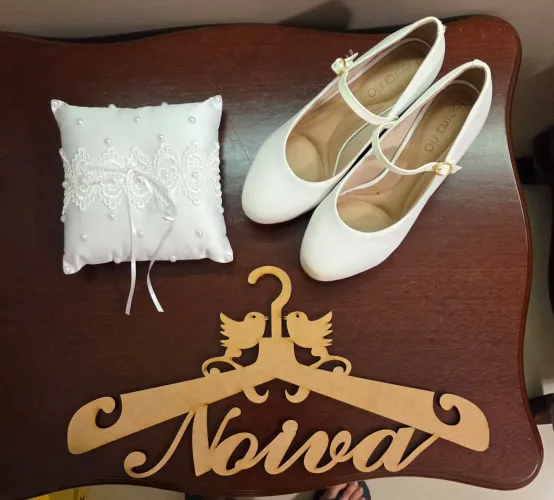 Peças sapato porta-alianca cabide Noiva casamento
