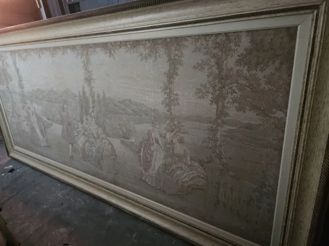 Quadro Tapeçaria Gobelin Francesa Antiga Moldura 200x75cm (Usado)