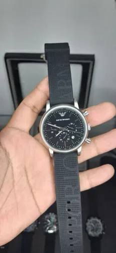 Relógio Prata Armani 45MM Luxo