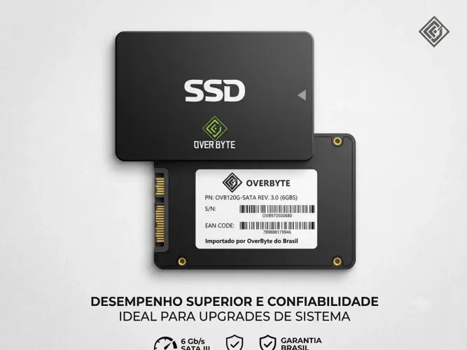 SSD 120GB OverByte SATA III 6Gb/s com Windows Instalado - Apenas R$ 150!