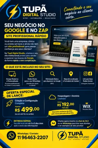 Criação de Sites Profissionais para Empresas e Negócios.