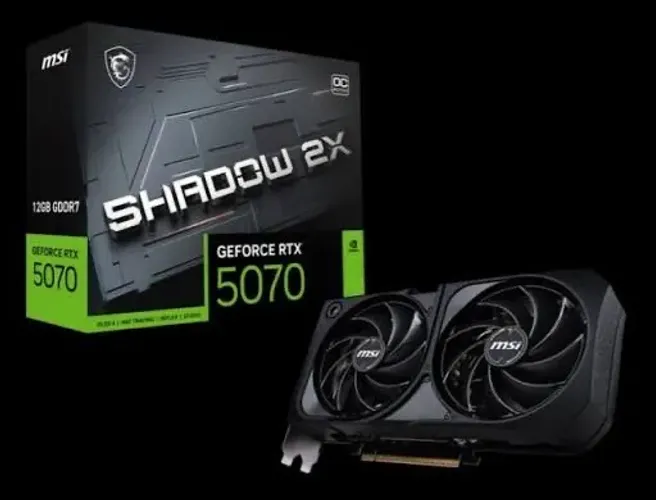 Gpu Msi RTX 5070 12g Shadow 2x Oc, Gddr7, 192-bits - Lacrada