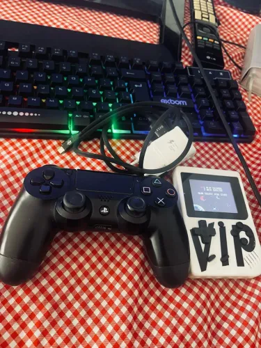 Controle de ps4 / vídeo game 400 jogos / carregador junto