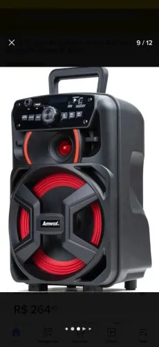 Caixa de Som Amplificada Amvox ACA 221 Bluetooth