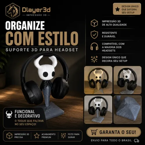 Suporte para Headphone/Fone de Ouvido - Impressão 3D