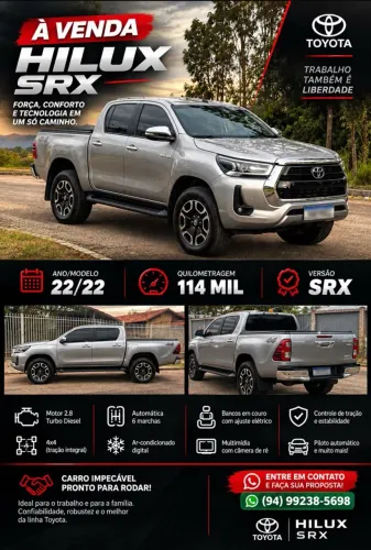 Toyota Hilux CD SRX 4X4 2.8 TDI 16V Diesel Aut. 2022