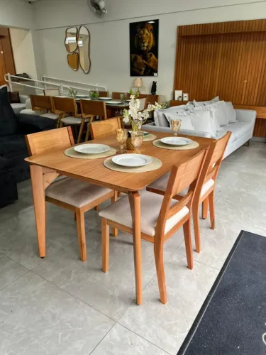 Mesa de Jantar 1,35m 4 Cadeiras Laminadas 2.990,00 