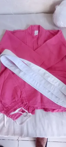 Kimono infantil rosa