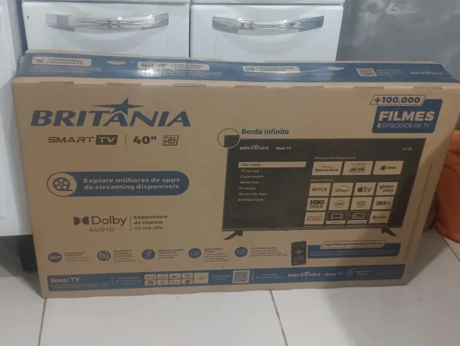 Tv Britânia 40 " Nova na Caixa 