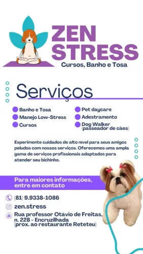 SERVIÇOS DE BANHO, TOSA E CRECHE 