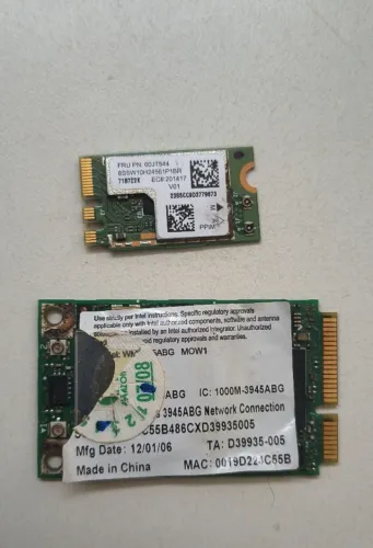 Lote Kit 2 Placas Wi-Fi Internas para Notebook (M.2 NGFF Intel + Mini PCI-E)