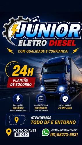 Eletricista de caminhão e máquinas e ônibus socorro 24 horas 