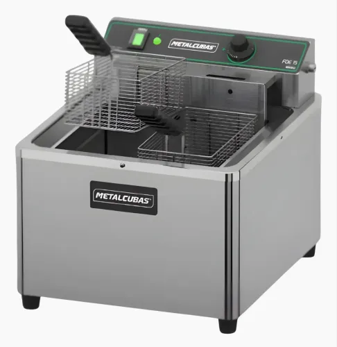 Fritadeira Industrial Elétrica Metalcubas Foe15m 8000w 15l