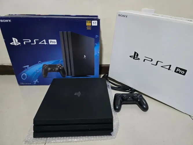 Playstation 4 pro 1 tr 1 controle e caixa