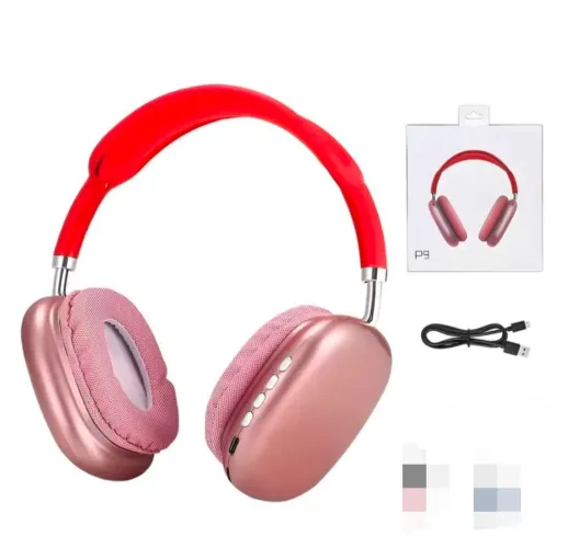 Headphone Bluetooth P9 - S/ Fio , C/ Microfone, Regulável Cores: Rosa ou Prata