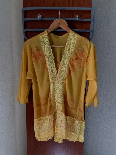 Bata Feminina Amarela Estilo Boho - Tam M