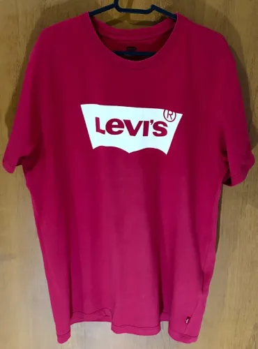 Camiseta Masculina Levi's Graphic Crewneck Vermelha Tamanho M