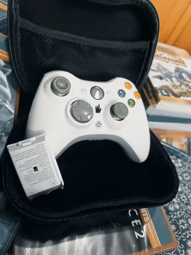 Controle Microsoft Xbox 360 Branco/Cinza Original Impecável colecionador 