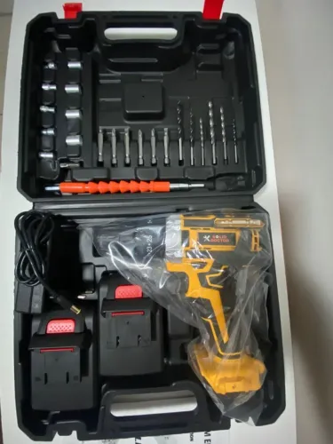 Parafusadeira Furadeira Sem Fio 48v 2 Baterias c/ kit 23 acessórios