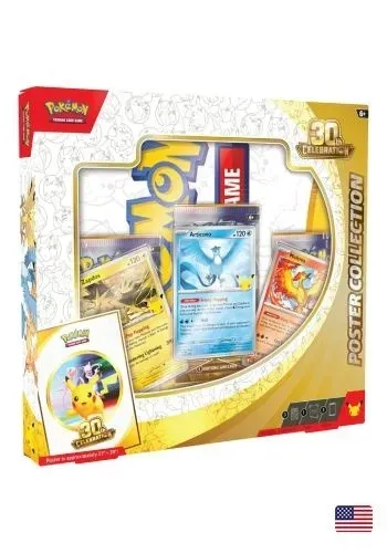 Caixa De Celebração 30 Anos Coleção Poster Pokemon Ingles