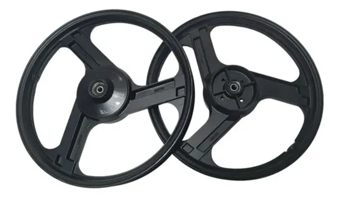 Kit Roda 3 Palito Freio Tambor Ybr Factor 125 00/16 Max 0146 Preto