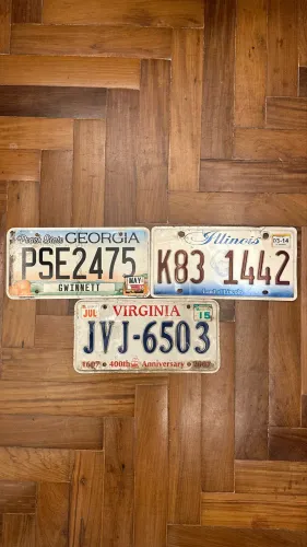 Placas de carros americanos Estados Unidos 