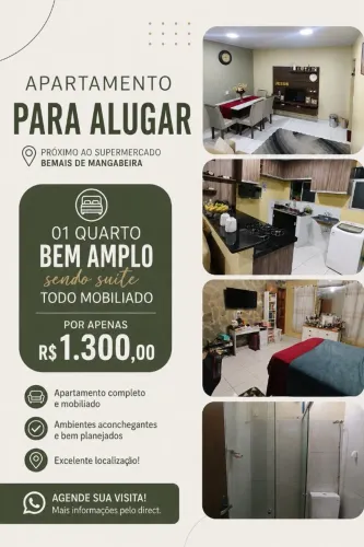 Apartamento para Alugar em Mangabeira todo Mobiliado