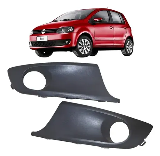 Par Grade Moldura Milha Parachoque Fox Spacefox 2010 2014 Preto Ambos Lados