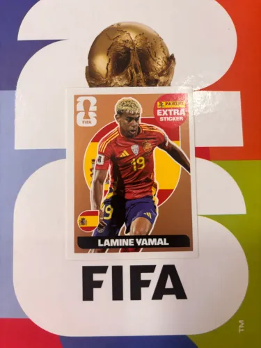 Figurinha Lamine Yamal Extra Sticker Bronze Panini Copa 2026