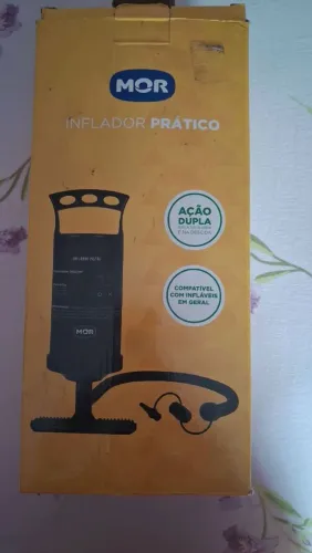Inflador Prático MOR - Bomba de Ar Manual de Pistão