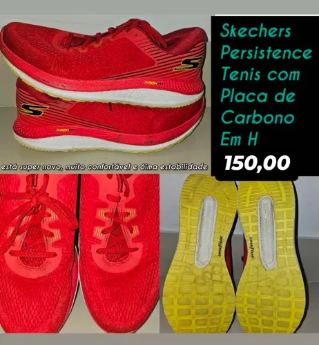 Super Tenis Skechers Persistence - com placa de carbono em H