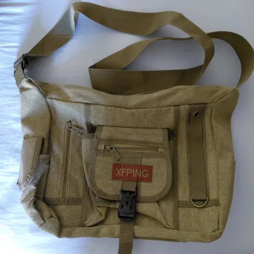 Bolsa carteiro tiracolo lona NOVAverde mochila