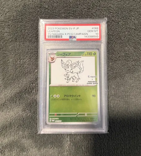 Carta Graduada Pokémon YU NAGABA LEAFEON PSA 10