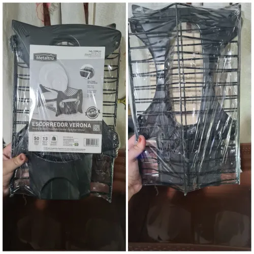 Escorredor de Louça Metaltru Verona Preto - Novo Lacrado
