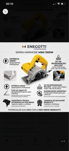 Serra Mármore - Menegotti