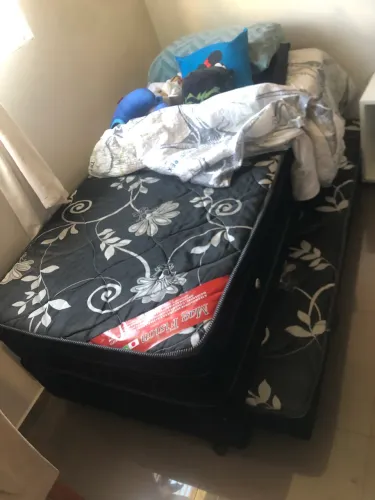 Bicama box solteiro com colchão 