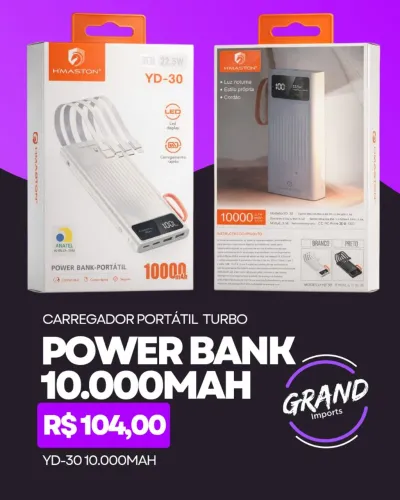 Power Bank Carga Turbo 10.000Mah
