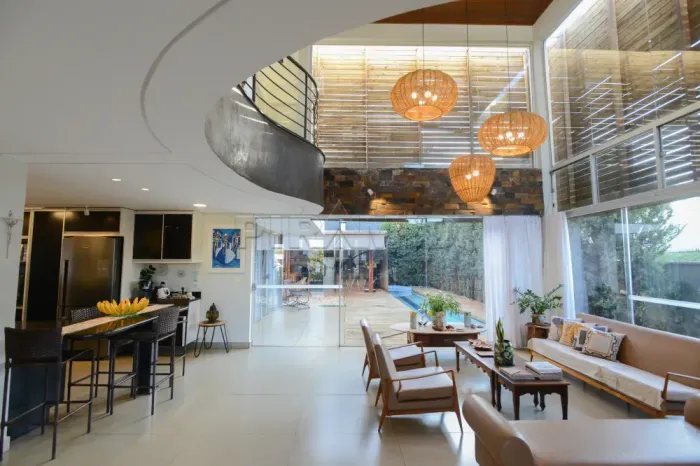 Casa alto padrão em condomínio fechado com 332,06m², Alphaville Zona Sul de Ribeirão Preto